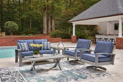 Half Moon Beach Blue/Gray Swivel Lounge w/ Cushion - Ornate Home