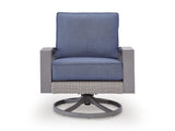Half Moon Beach Blue/Gray Swivel Lounge w/ Cushion - Ornate Home