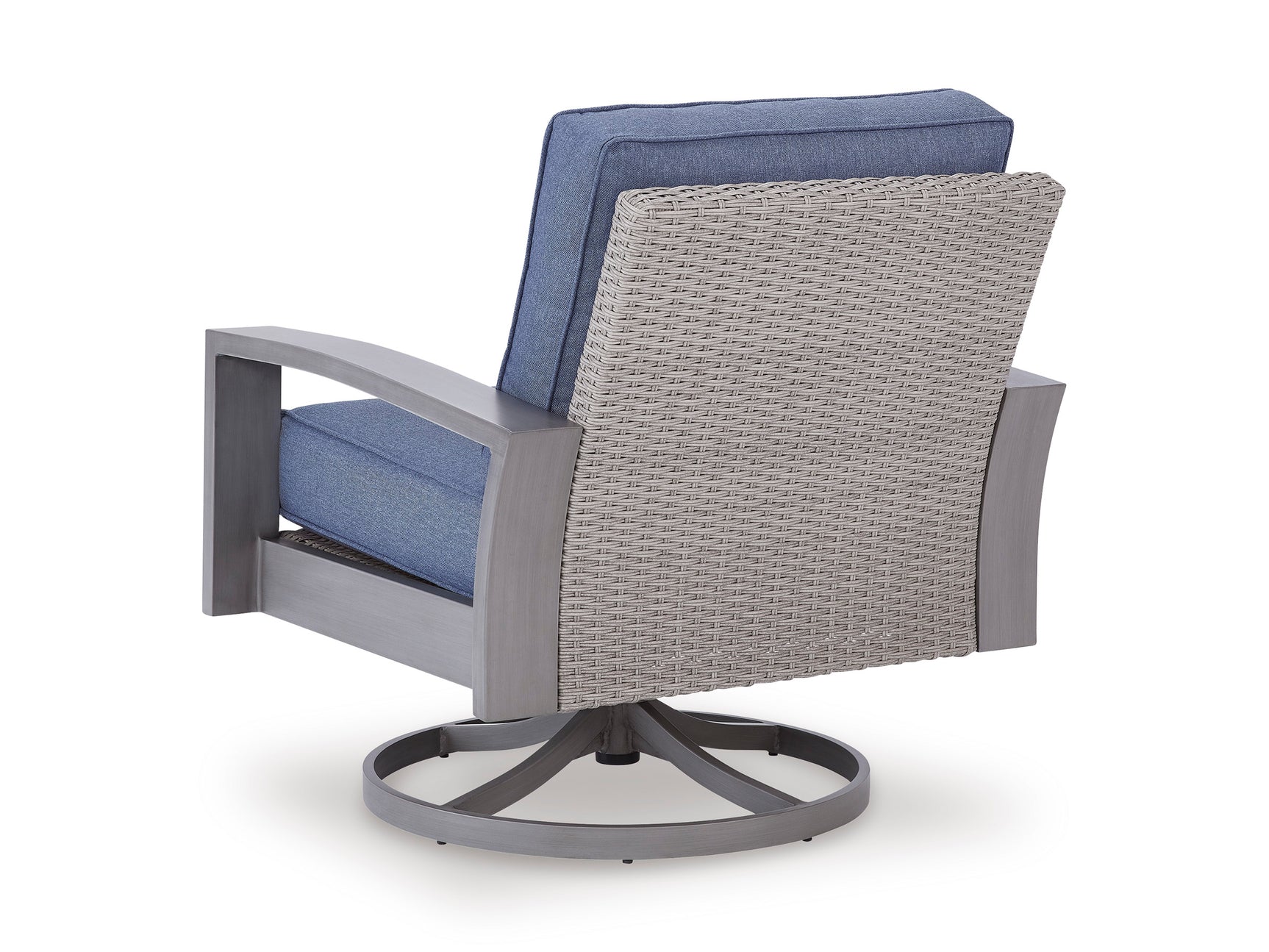 Half Moon Beach Blue/Gray Swivel Lounge w/ Cushion - Ornate Home
