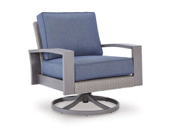 Half Moon Beach Blue/Gray Swivel Lounge w/ Cushion - Ornate Home