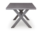 Half Moon Beach Gray RECT Dining Table w/UMB OPT - Ornate Home