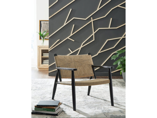 Halfmore Black/Natural Accent Chair - Ornate Home
