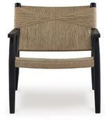 Halfmore Black/Natural Accent Chair - Ornate Home
