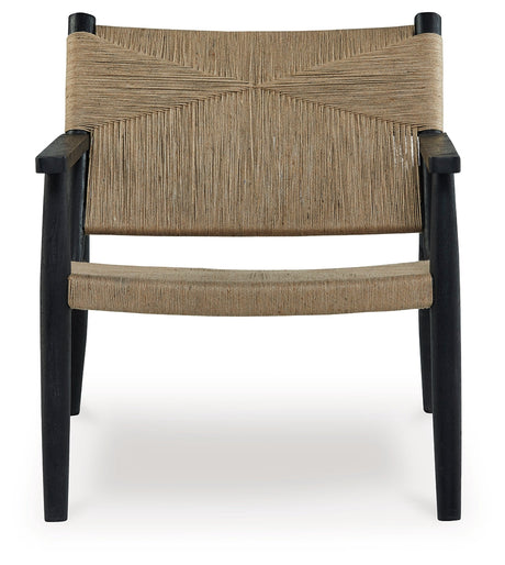 Halfmore Black/Natural Accent Chair - Ornate Home