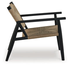 Halfmore Black/Natural Accent Chair - Ornate Home