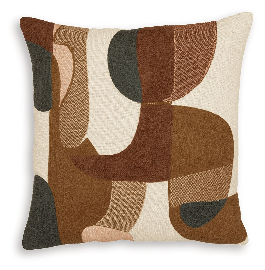 Hallam Sienna/Gold/Charcoal Pillow (Set of 4) (Online Special Price) - Ornate Home