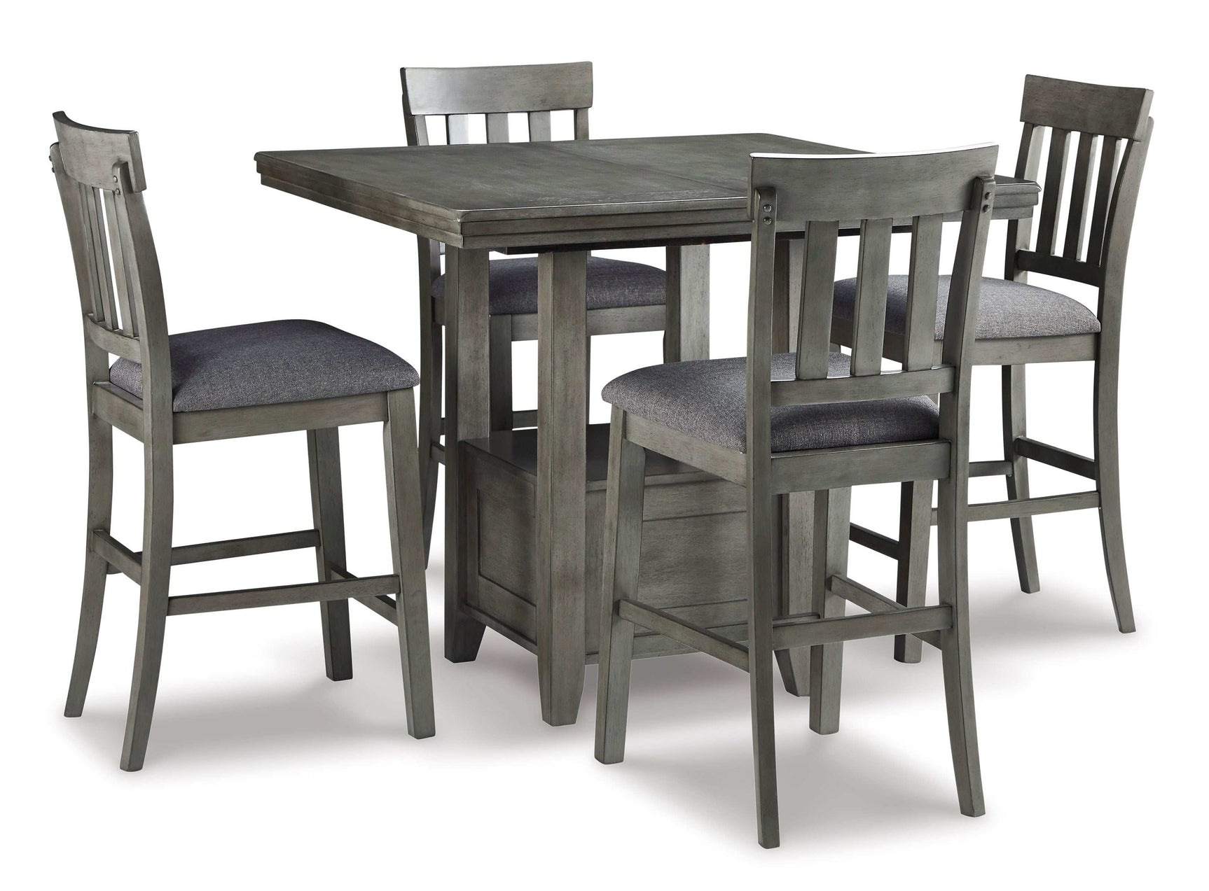 Hallanden Gray Counter Height Dining Room Set / 5pc (Online Special Price) - Ornate Home