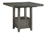 Hallanden Gray Counter Height Dining Table w/ Extension (Online Special Price) - Ornate Home