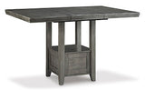 Hallanden Gray Counter Height Dining Table w/ Extension (Online Special Price) - Ornate Home