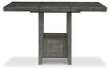 Hallanden Gray Counter Height Dining Table w/ Extension (Online Special Price) - Ornate Home