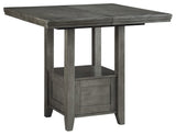 Hallanden Gray Counter Height Dining Table w/ Extension (Online Special Price) - Ornate Home