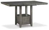 Hallanden Gray Counter Height Dining Table w/ Extension (Online Special Price) - Ornate Home