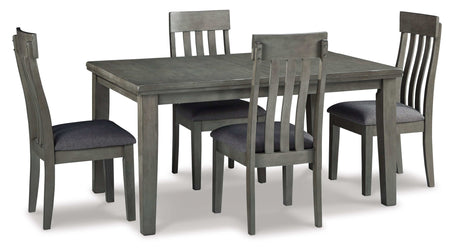Hallanden Gray Dining Room Set / 5pc - Ornate Home