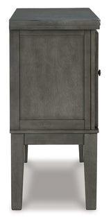 Hallanden Gray Dining Room Set w/ Storage Sideboard / 8pc (Online Special Price) - Ornate Home