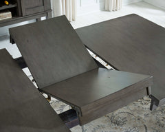 Hallanden Gray Dining Room Set w/ Storage Sideboard / 8pc - Ornate Home