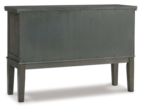 Hallanden Gray Dining Room Set w/ Storage Sideboard / 8pc - Ornate Home