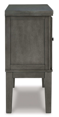 Hallanden Gray Dining Room Set w/ Storage Sideboard / 8pc - Ornate Home