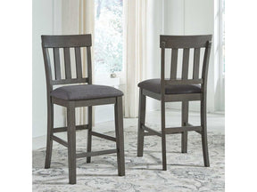 Hallanden Two-tone Gray Counter Height Bar Chair (Set of 2) - Ornate Home