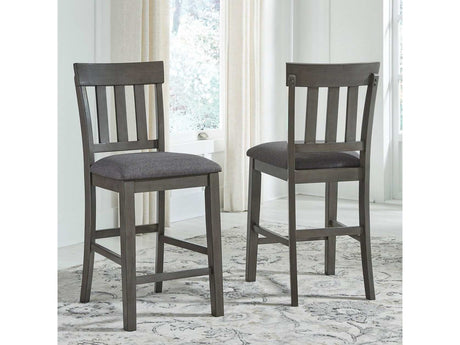 Hallanden Two-tone Gray Counter Height Bar Chair (Set of 2) - Ornate Home