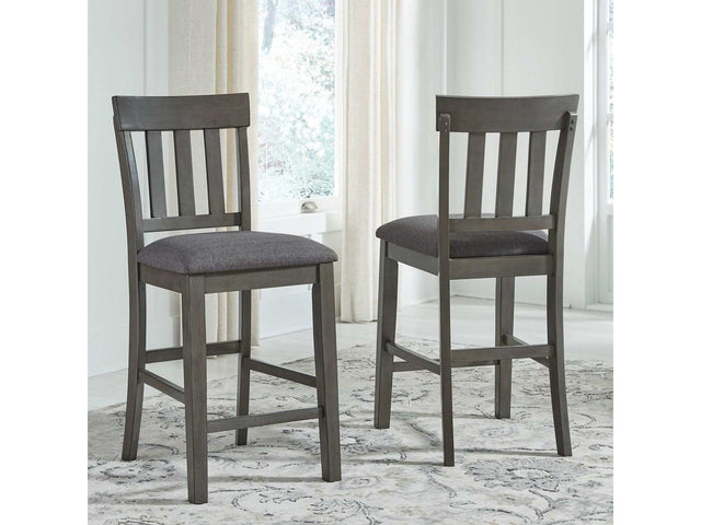 Hallanden Two-tone Gray Counter Height Bar Chair (Set of 2) - Ornate Home