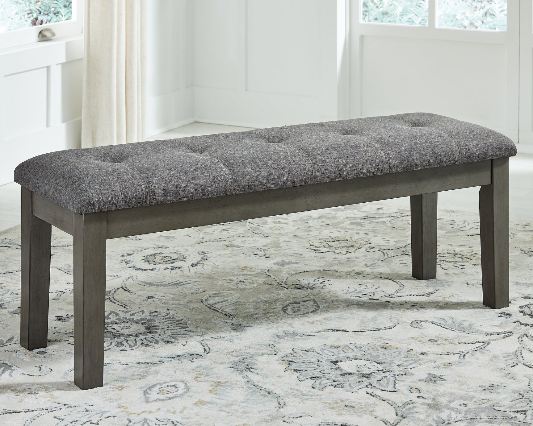 Hallanden Two-tone Gray Dining Table, 4 Chairs, and Bench (Online Special Price) - Ornate Home