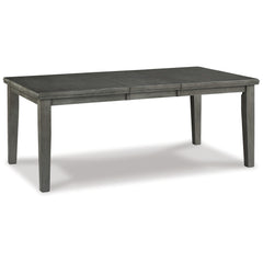 Hallanden Two-tone Gray Dining Table, 4 Chairs, and Bench - Ornate Home