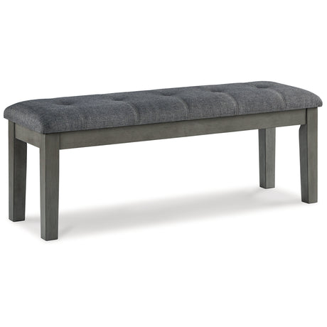 Hallanden Two-tone Gray Dining Table, 4 Chairs, and Bench - Ornate Home