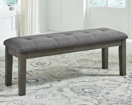 Hallanden Two-tone Gray Dining Table, 4 Chairs, and Bench - Ornate Home