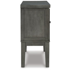Hallanden Two-tone Gray Dining Table, 6 Chairs and Server - Ornate Home