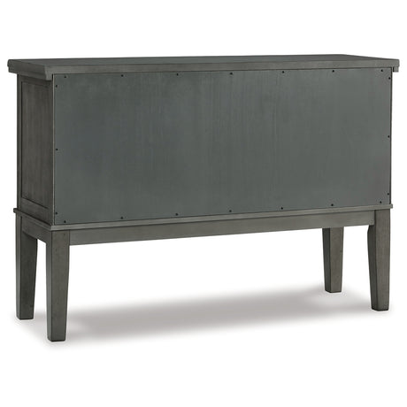 Hallanden Two-tone Gray Dining Table, 6 Chairs and Server - Ornate Home
