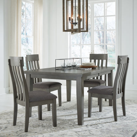 Hallanden Two-tone Gray Dining Table and 4 Chairs - Ornate Home