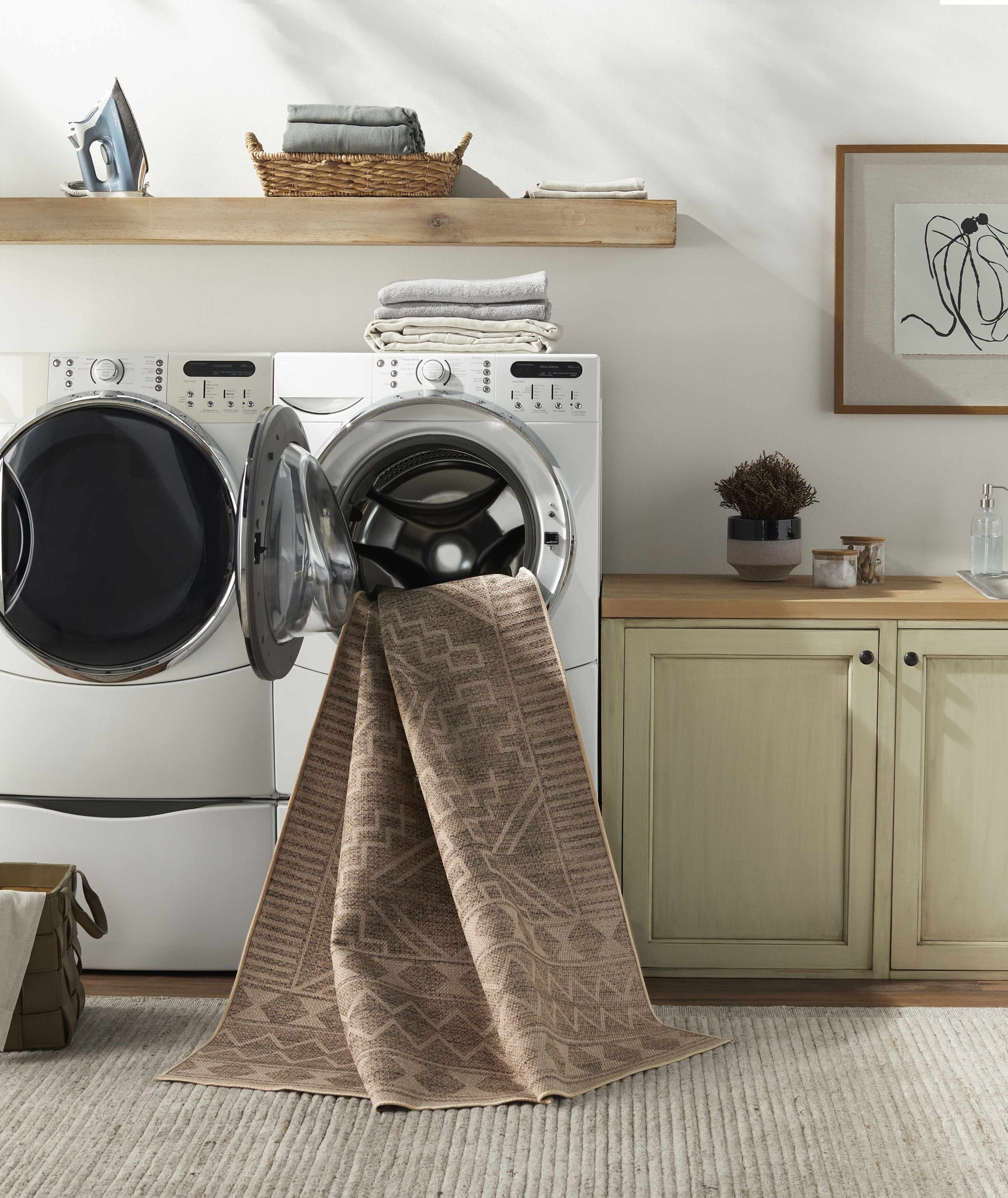 Halle Beige Washable Area Rug - Clearance - Ornate Home