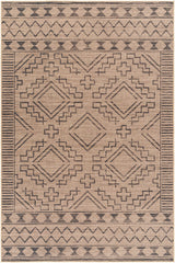 Halle Tan & Black Washable Area Rug - Clearance - Ornate Home