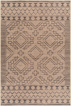 Halle Tan & Black Washable Area Rug - Clearance - Ornate Home