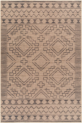 Halle Tan & Black Washable Area Rug - Clearance - Ornate Home