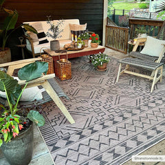 Halle Tan & Black Washable Area Rug - Clearance - Ornate Home