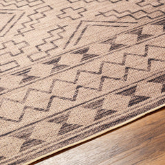 Halle Tan & Black Washable Area Rug - Clearance - Ornate Home