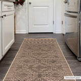 Halle Tan Washable Area Rug - Clearance - Ornate Home
