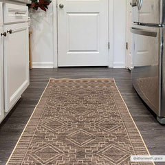 Halle Tan Washable Area Rug - Clearance - Ornate Home