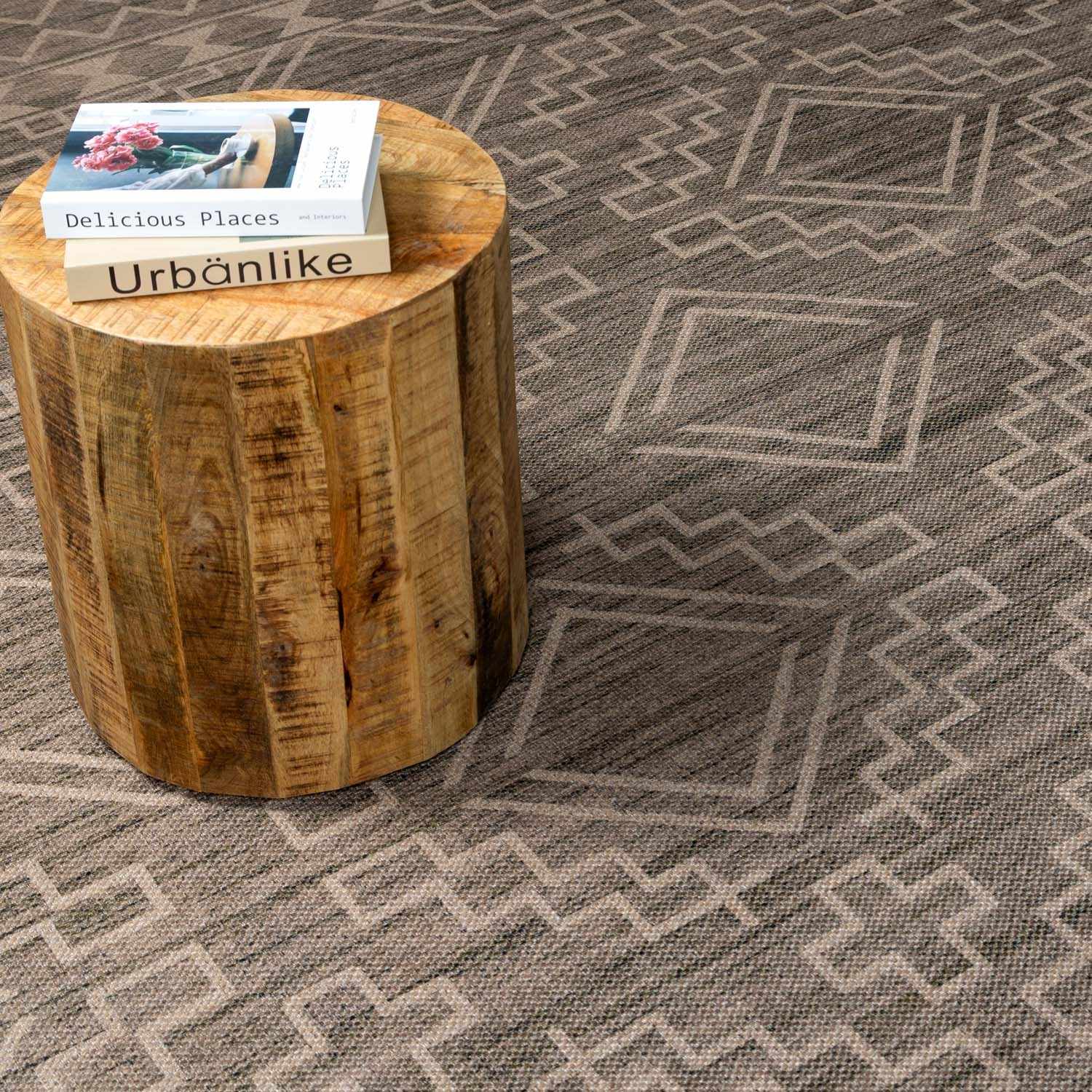 Halle Tan Washable Area Rug - Clearance - Ornate Home