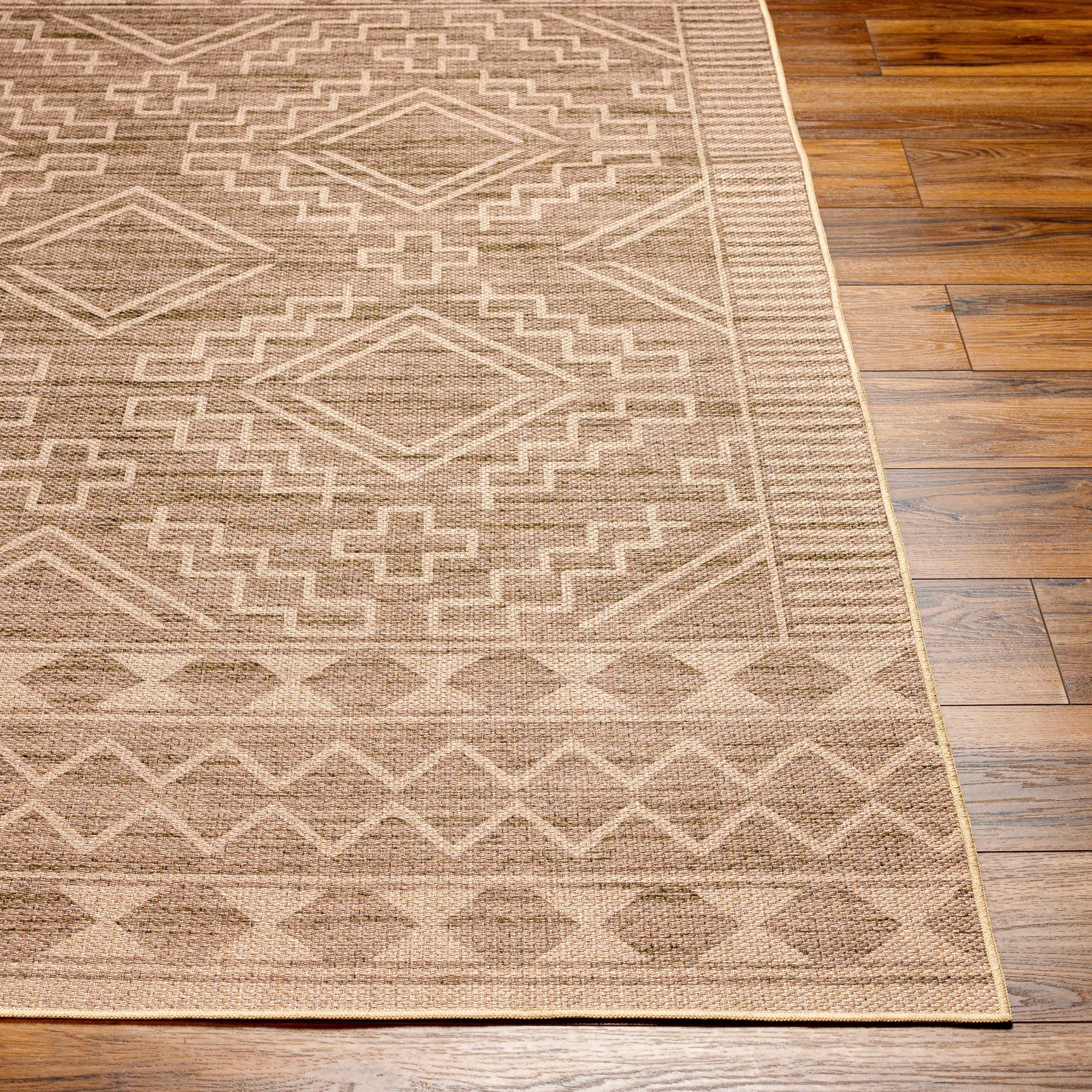 Halle Tan Washable Area Rug - Clearance - Ornate Home