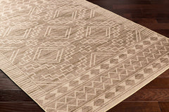 Halle Tan Washable Area Rug - Clearance - Ornate Home