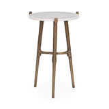 Halley White Accent Table - Ornate Home