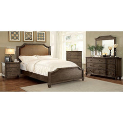 Halliday Wire-Brushed Gray E.King Bed - Ornate Home
