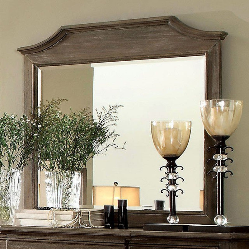 Halliday Wire-Brushed Gray Mirror - Ornate Home