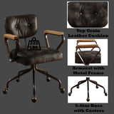 Hallie Black Executive Office Chair - Ornate Home