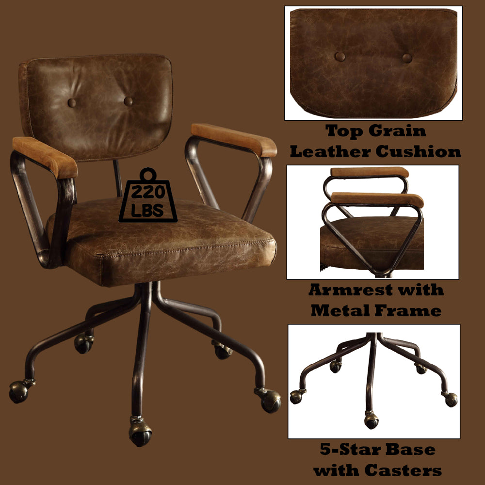 Hallie Whiskey Executive Office Chair - Ornate Home