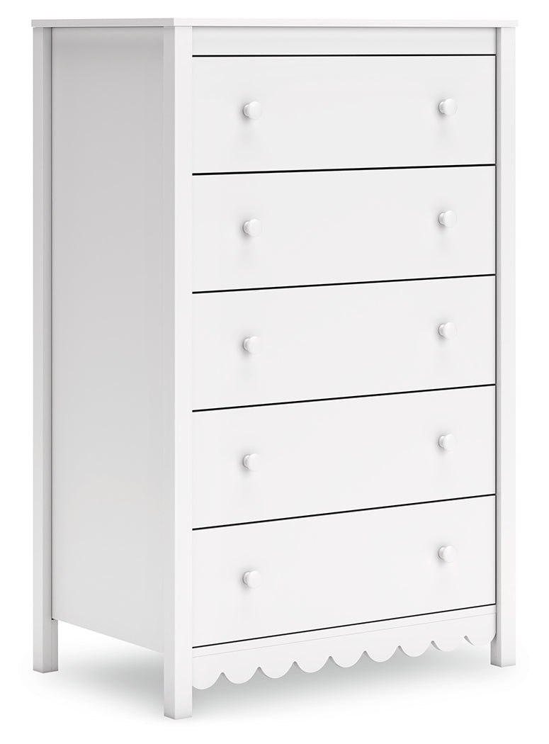 Hallityn White Chest of Drawers (Online Special Price) - Ornate Home