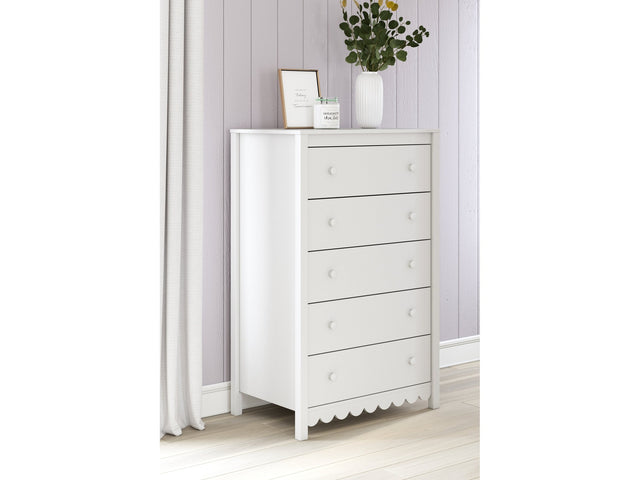 Hallityn White Chest of Drawers - Ornate Home