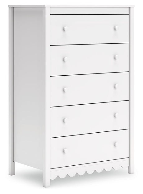 Hallityn White Chest of Drawers - Ornate Home